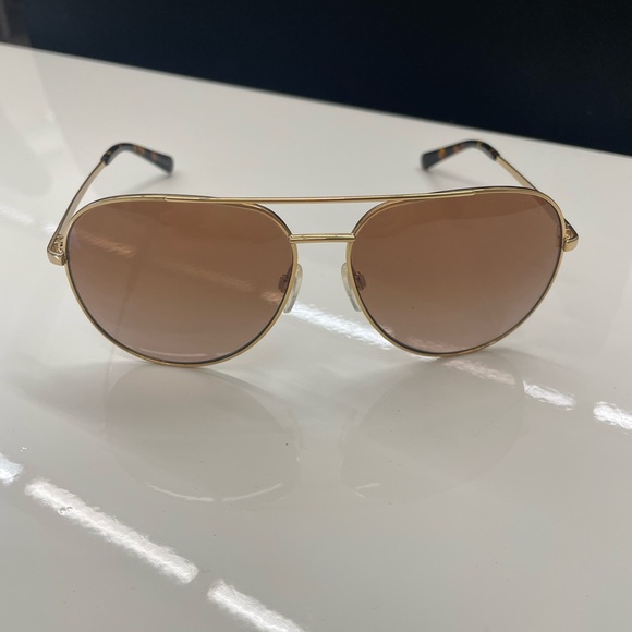 Gold Michael Kors Aviator Sunglasses - Picture 1 of 3